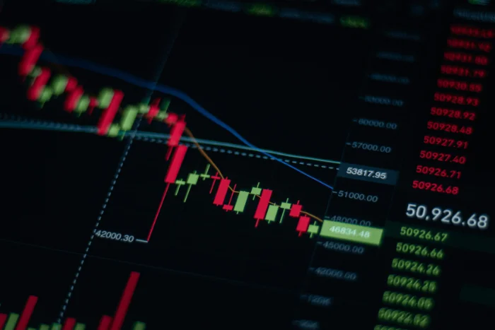 Hedge fund investment data on a screen